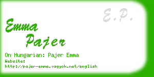 emma pajer business card